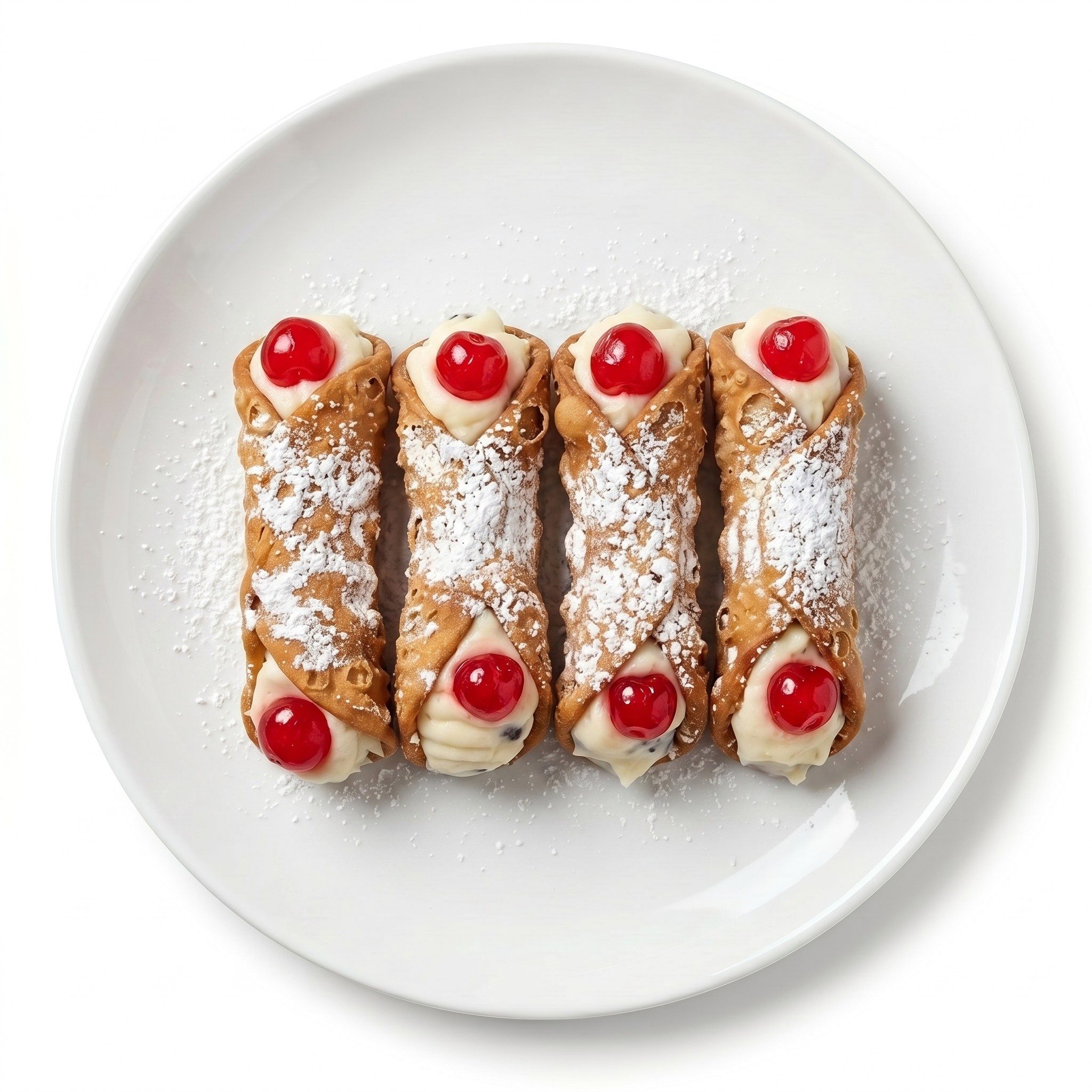 Cannoli with Cream & Cherry.