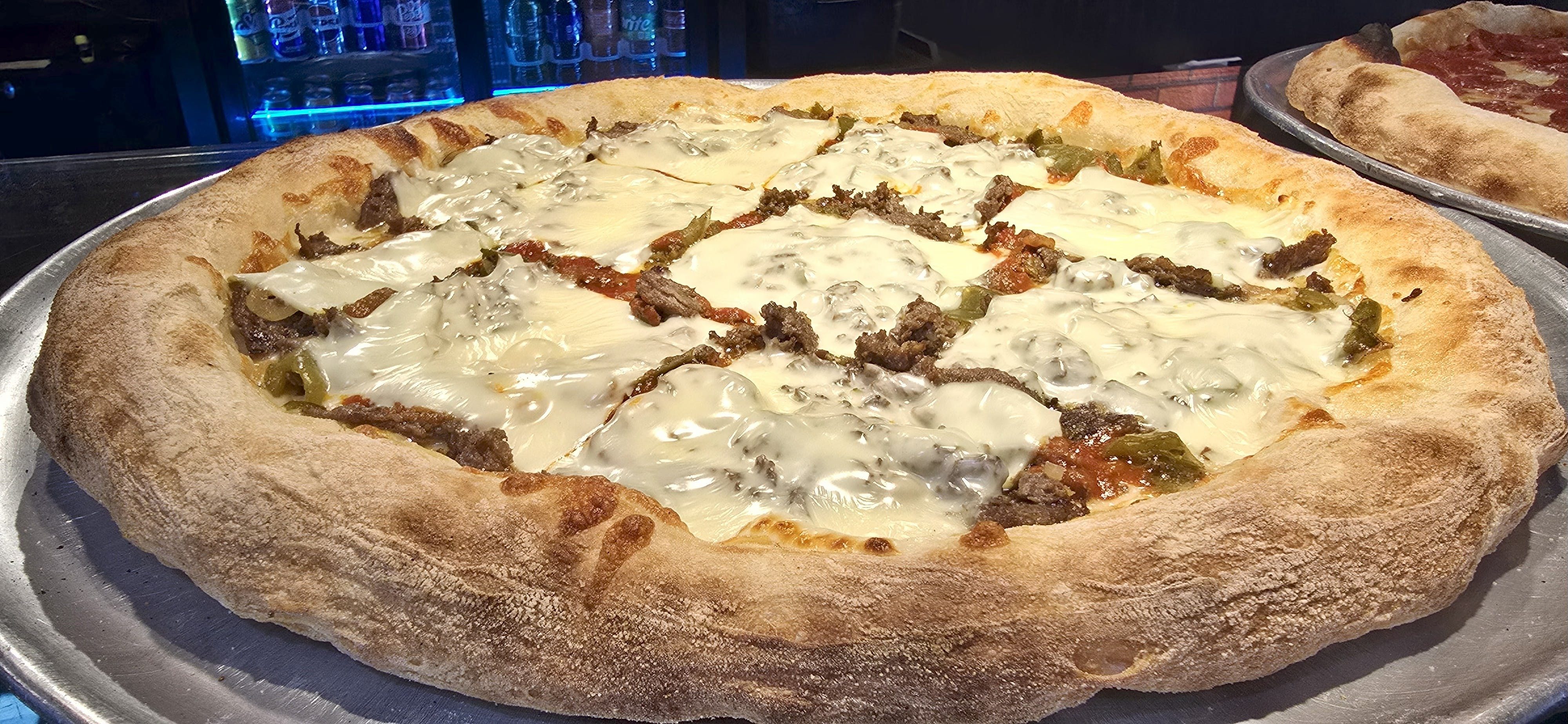 Cheesesteak Pizza.
